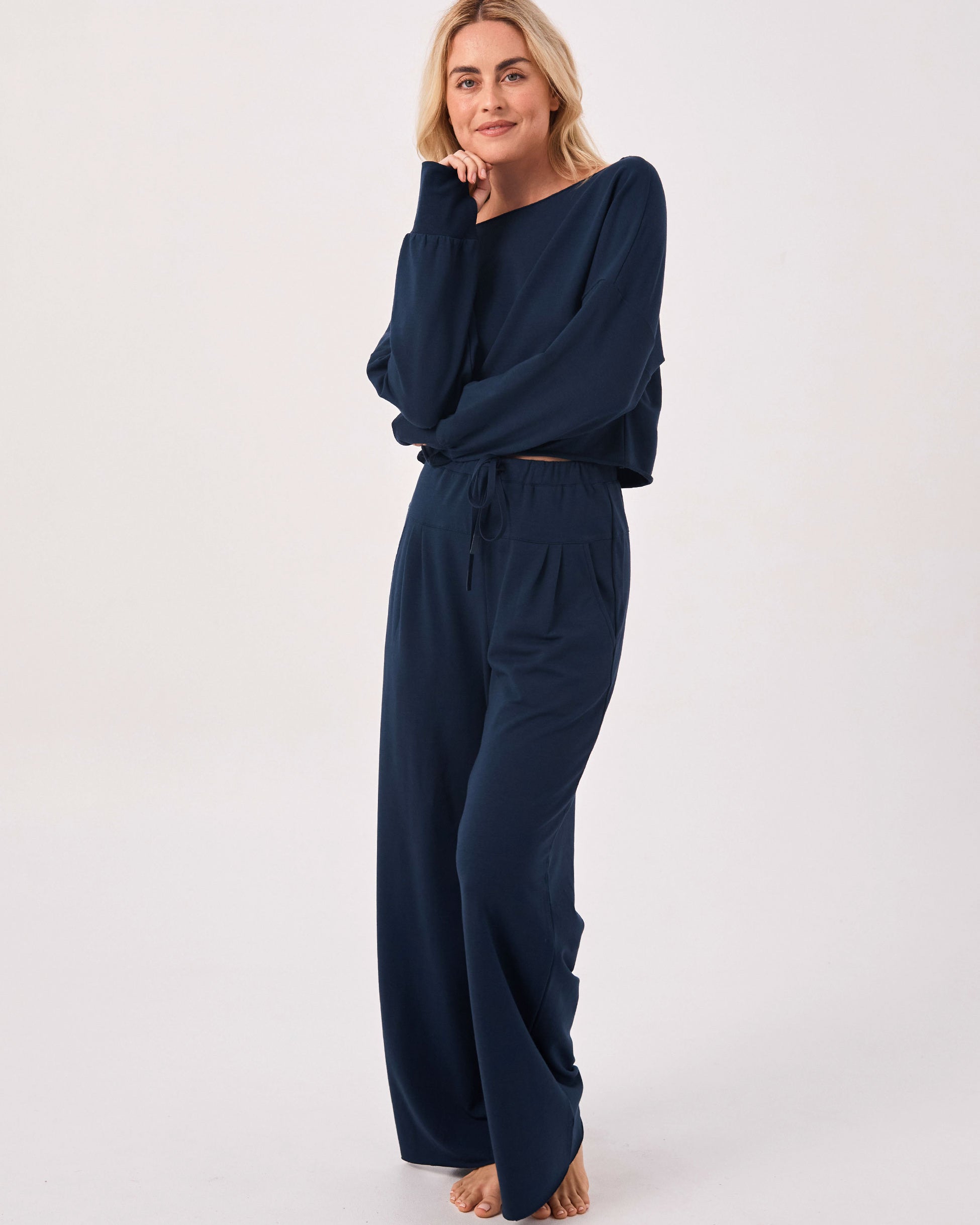 French Terry Yin Sweat Pant - Navy