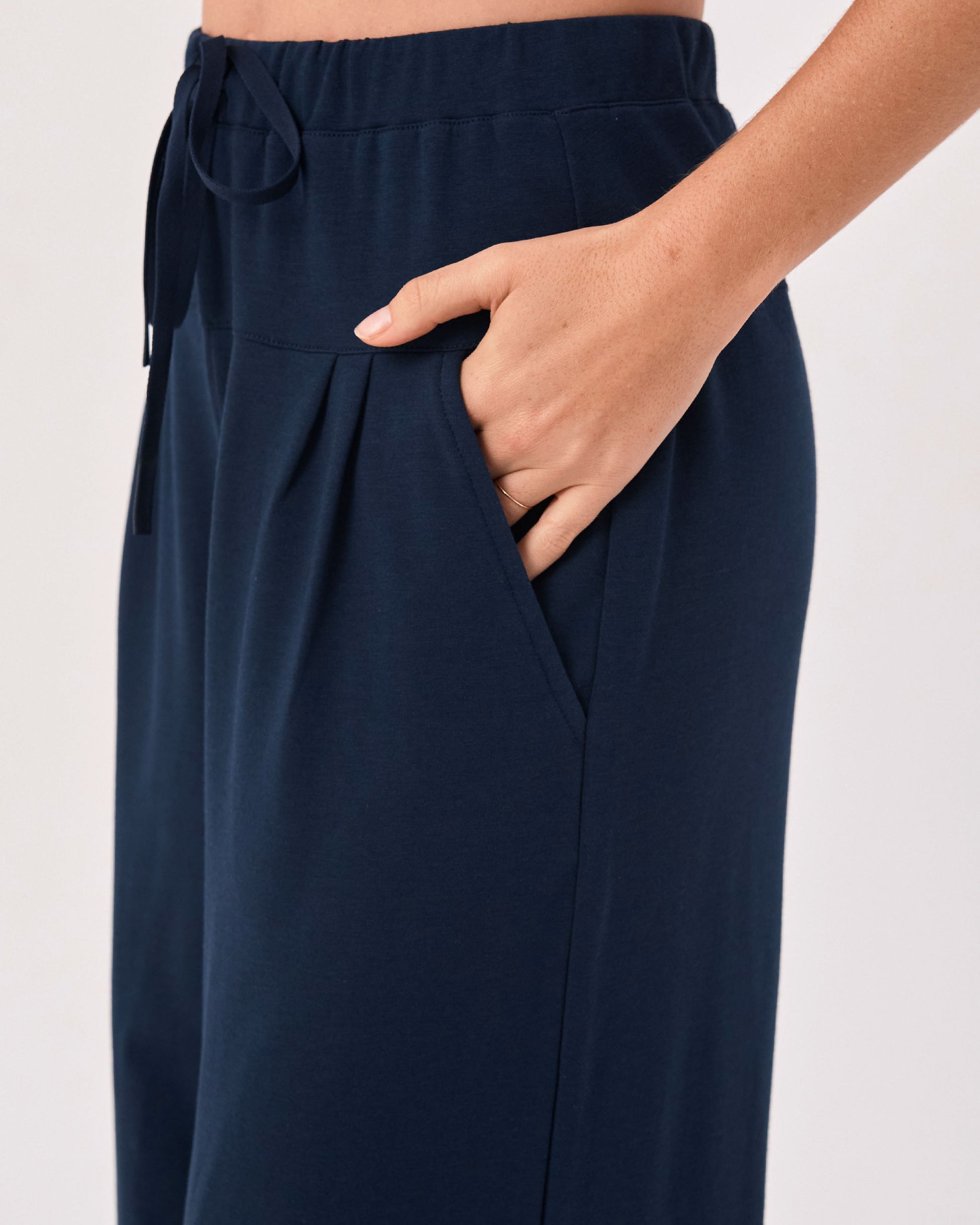 French Terry Yin Sweat Pant - Navy