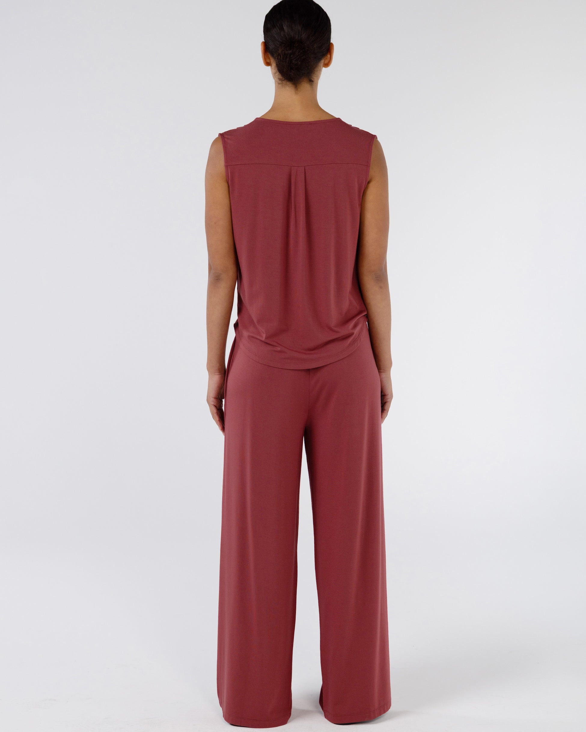 Nomad Modal Wide Leg Pant - Mulberry