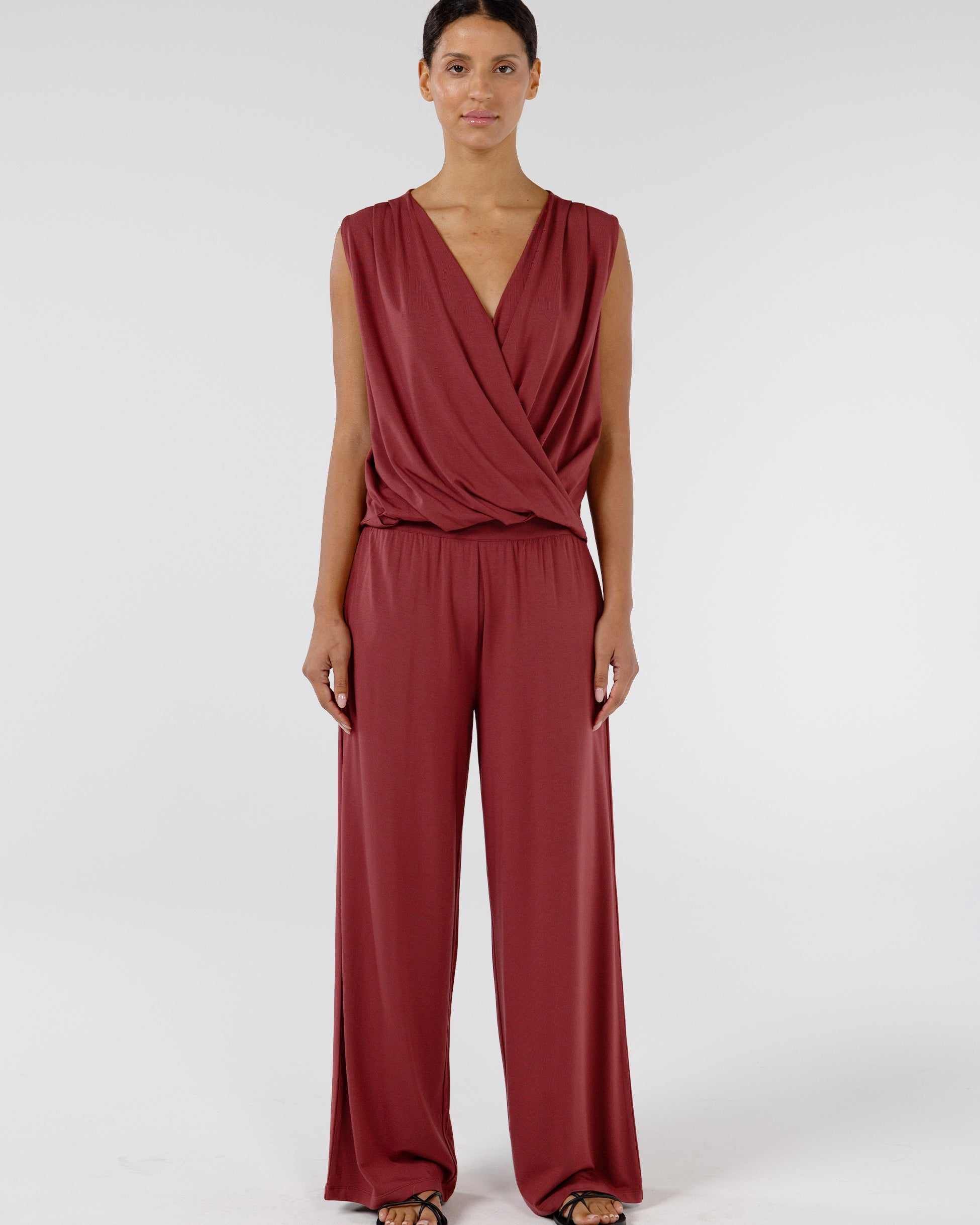 Nomad Modal Wide Leg Pant - Mulberry