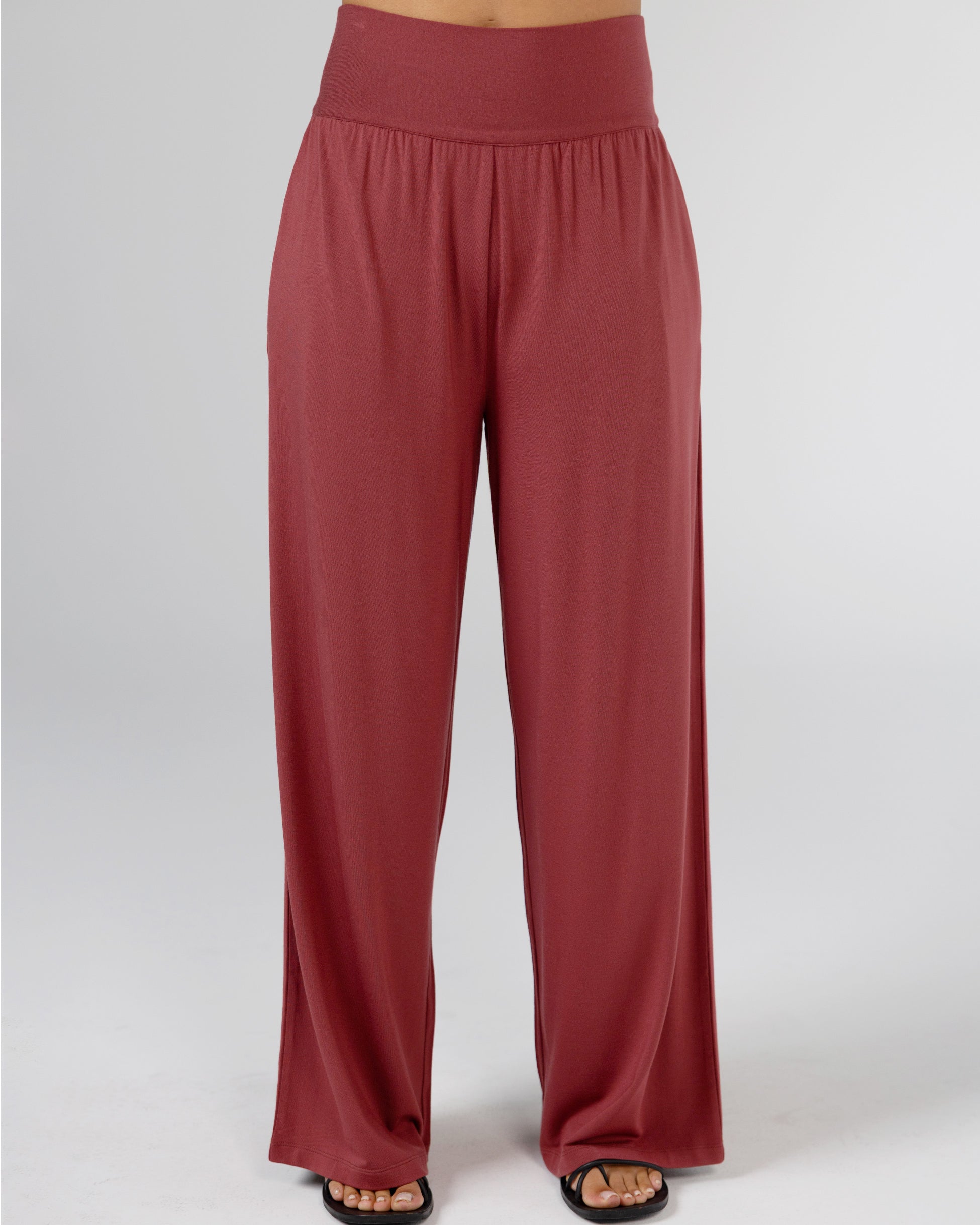 Nomad Modal Wide Leg Pant - Mulberry