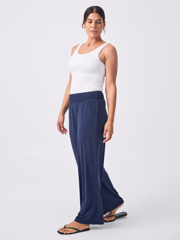 Bliss Wide Leg Pant - Navy
