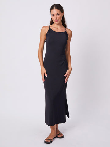 Layla Strappy Back Slip - Black
