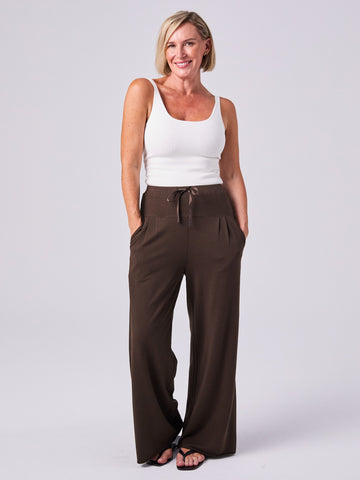 French Terry Yin Sweat Pant - Coffee Bean