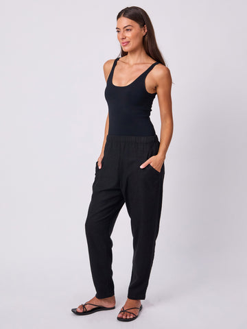 Linen Santorini Pants - Black