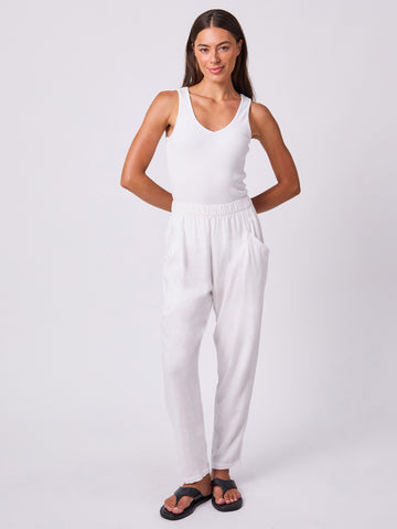 Linen Santorini Pants - White