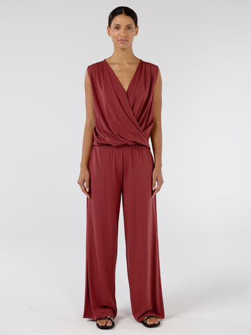 Nomad Modal Wide Leg Pant - Mulberry