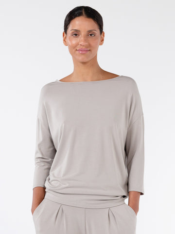 Modal Luxe Layer Tee  3/4 Sleeve - Paloma