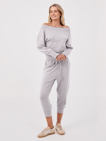 Breeze French Terry Cropped Jogger - Paloma