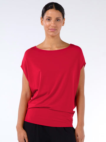 Modal Luxe Layer Tee - Cherry