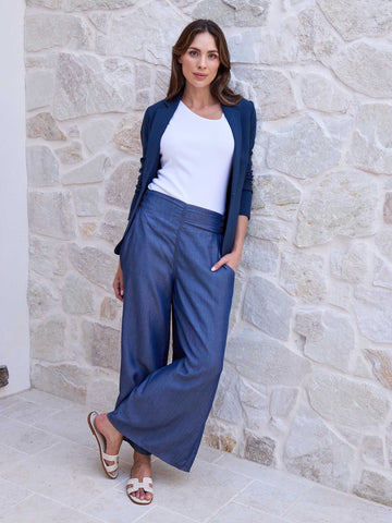Emilia Tencel Denim Pant - Dark Denim