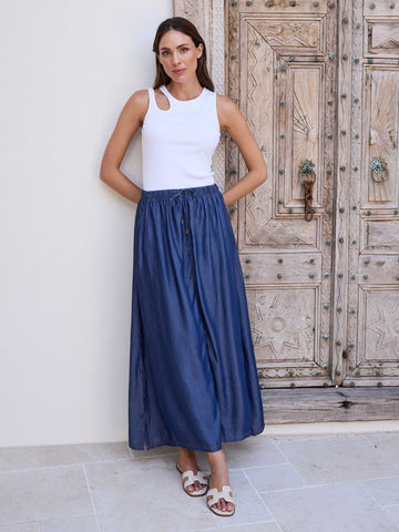 Tencel Millie Skirt  - Dark Denim